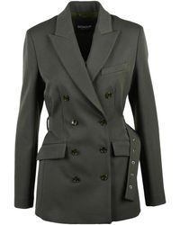 Dondup - Double-Breasted Tailored Jacket With Adjustable Martingale - Lyst