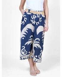 Angela Mara - Pull On Belted Flare Pant - Lyst