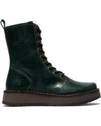 Fly London - Leather Lace-Up Ankle Dress Boots - Lyst