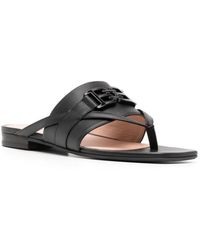Bally - Ladies Elia Calf Leather Flats Sandals - Lyst