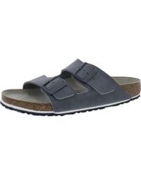 Birkenstock - Arizona Bs Leather Footbed Slide Sandals - Lyst