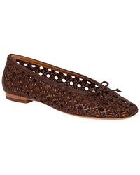 J.McLaughlin - Leonor Leather Basket Weave Flat - Lyst