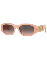 Versace - Oval Full Rim, With A Crystal Frame And Dark Lens - Lyst