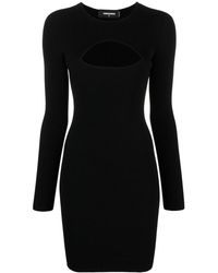 DSquared² - Knitted Round Neck Mini Dress - Lyst
