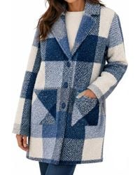 Charlie b - Plaid Bouclé Knit Tailored Coat - Lyst