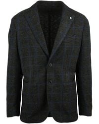 L.B.M. 1911 - Wool Blend Jacket With Rounded Silhouette And Button Closure - Lyst