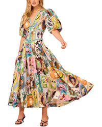 CHARLOTTE GREEN - Linen-Blend Maxi Dress - Lyst