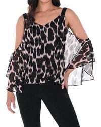 FRANK LYMAN - Animal Print Top - Lyst
