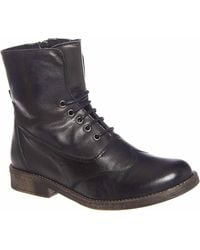 Eric Michael - Riley Leather Lace Up Zip Combat Dress Boots - Lyst