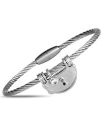 Charriol - My Heart Sterling Silver And Cubic Zirconia Bangle Bracelet - Lyst