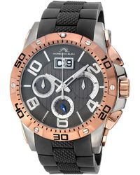 Porsamo Bleu Francoise Gunmetal Chrono Watch in Silver (Metallic) for Men |  Lyst