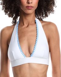 MILLY - Solid Carvico Crochet Stitch Bikini Top - Lyst