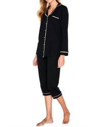 Twelve Eighty Eight - Sophie Basic Long Sleeve Cropped Pajama Set - Lyst