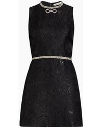 Alice + Olivia - Ellis Embellished Crew Neck Sleeveless Mini Dress - Lyst