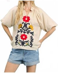 Umgee - Embroidered Boho Top - Lyst