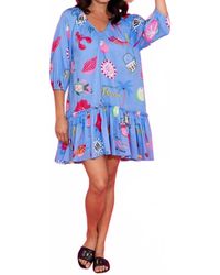 Alden Adair - Lydia Mini V Neck Dress - Lyst
