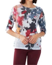 Fdj - Drop Shoulder Three Quarter Sleeve Top - Lyst