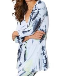 French Kyss - Marble Wash Long Button Cardigan - Lyst