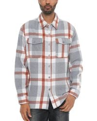 TRUEDAMES - Checkered Soft Flannel Shacket - Lyst