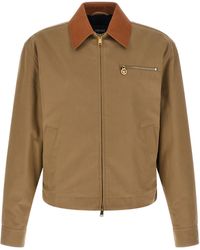 Versace - Leather-Lined Cotton Canvas Jacket - Lyst