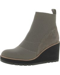 Eileen Fisher - Suede Ankle Wedge Boots - Lyst
