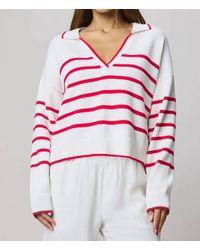 Splendid - Arden Stripe Polo Sweater - Lyst