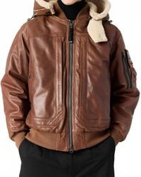 Parajumpers - Julius Special Leather Bomber Jacket - Lyst