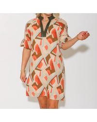 Thml - Print Short Sleeve Mini Dress - Lyst