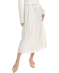 ATM - Drawstring Silk Maxi Skirt - Lyst