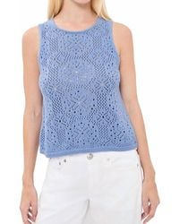 Splendid - Beckham Crochet Sweater Tank Top - Lyst