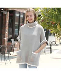 TRUEDAMES - Colored Edge Solid Sleeveless Pocket Sweater - Lyst