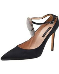 Sergio Rossi - Satin Pointed Toe Ankle Strap Sandals - Lyst