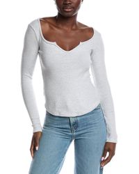 Project Social T - Kieran Notch Neck Rib Top - Lyst