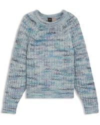 BOSS - Multicoloured-Yarn Sweater - Lyst
