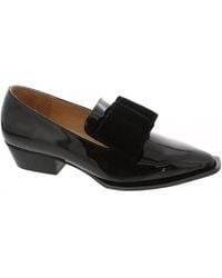 All Black - Pat & Bow Slip On Shoes - Lyst