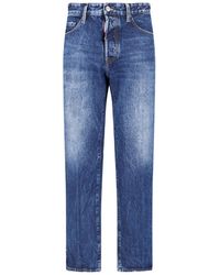 DSquared² - Straight Leg Jeans With Medium Wash - Lyst