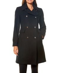 Vince Camuto - Wool Blend Double Breasted Wool Coat - Lyst