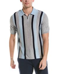 Tahari - Vertical Stripe Cashmere-blend Polo Shirt - Lyst