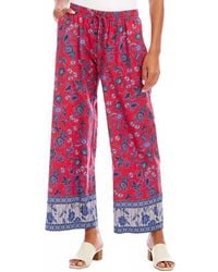 Karen Kane - Drawstring Border Print Cropped Pants - Lyst