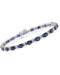 Ross-Simons - 14.00- Sapphire And . Diamond Bracelet - Lyst