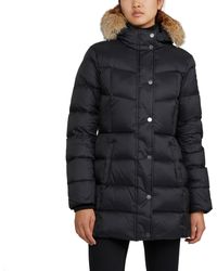 Pajar - Roxy Quilted Puffer With Fixed Hood And Detachable Fur Trim - Lyst