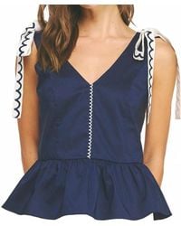 Strut & Bolt - Scallop Embroidery Sleeveless Top - Lyst