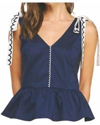 Strut & Bolt - Scallop Embroidery Sleeveless Top - Lyst