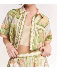 En Saison - Sariyah Boxy Button Fornt Top - Lyst