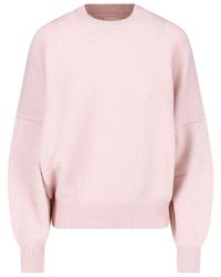 KHAITE - Cashmere Knit Sweater With Ribbed Details - Lyst