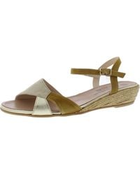Eric Michael - Kitty Leather Ankle Strap Wedge Sandals - Lyst