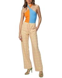 MSGM - Two-Tone Halterneck Bodysuit - Lyst