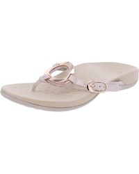 Vionic - Karina Patent Leather Slip On Thong Sandals - Lyst