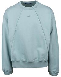 A_COLD_WALL* - Aqua Crew Neck Cotton Sweatshirt - Lyst