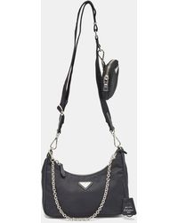 Prada - Nylon And Leather Re-edition 2005 Baguette Bag - Lyst
